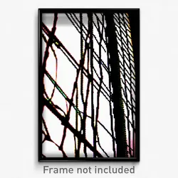 Pixel Art Poster - Wire Frame Gully (8 Bit Psychedelic Trippy Video Game Print)
