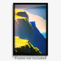 Pixel Art Poster - Blue Bluff (8 Bit Psychedelic Trippy Weird Video Game Print)