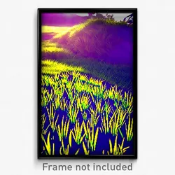 Pixel Art Poster - Spectacular Grass (8 Bit Psychedelic Trippy Video Game Print)