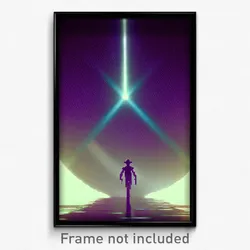 Pixel Art Poster - Fabulous Abyss (8 Bit Psychedelic Trippy Video Game Print)