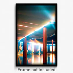 Pixel Art Poster - Heavenly Gallery (8 Bit Psychedelic Trippy Video Game Print)
