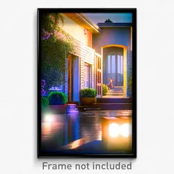 Pixel Art Poster - Amazing Home (8 Bit Psychedelic Trippy Video Game Print)