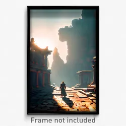 Pixel Art Poster - Ancient Relicry (8 Bit Psychedelic Trippy Video Game Print)