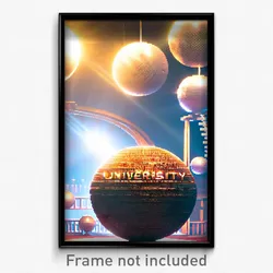 Pixel Art Poster - Spherical University (8 Bit Psychedelic Video Game Print)