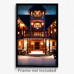 Pixel Art Poster - Marvelous Lodge (8 Bit Psychedelic Trippy Video Game Print)