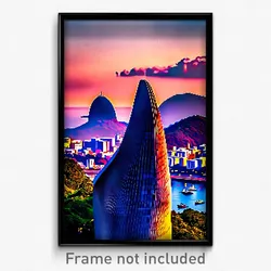 Pixel Art Poster - Cute Rio De Janeiro (8 Bit Psychedelic Video Game Print)