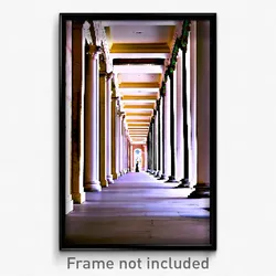 Pixel Art Poster - Fabulous Colonnade (8 Bit Psychedelic Video Game Print)