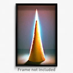 Pixel Art Poster - Swirly Cone (8 Bit Psychedelic Trippy Weird Video Game Print)