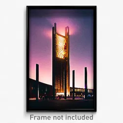 Pixel Art Poster - Superb Barbican (8 Bit Psychedelic Trippy Video Game Print)