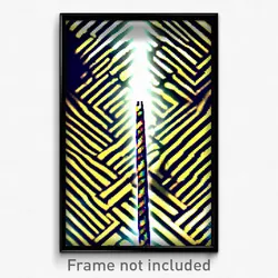 Pixel Art Poster - Zigzag Shaft (8 Bit Psychedelic Trippy Video Game Print)