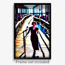 Pixel Art Poster - Stylish Boardwalk (8 Bit Psychedelic Trippy Video Game Print)