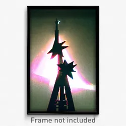 Pixel Art Poster - Admired Star (8 Bit Psychedelic Trippy Video Game Print)