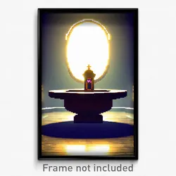 Pixel Art Poster - Oval Repository (8 Bit Psychedelic Trippy Video Game Print)