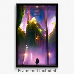 Pixel Art Poster - Drab Commune (8 Bit Psychedelic Trippy Video Game Print)
