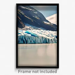 Pixel Art Poster - Spotless Glacier (8 Bit Psychedelic Trippy Video Game Print)