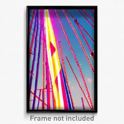 Pixel Art Poster - Wire Frame Glitchy Obelisk (8 Bit Video Game Print)