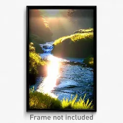 Pixel Art Poster - Buoyant Brook (8 Bit Psychedelic Trippy Video Game Print)