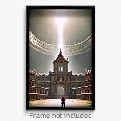 Pixel Art Poster - Agitated Palace (8 Bit Psychedelic Trippy Video Game Print)