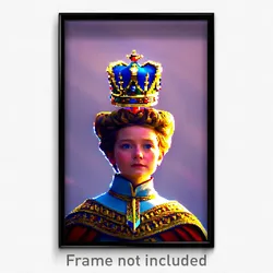 Pixel Art Poster - Faraway Crown (8 Bit Psychedelic Trippy Video Game Print)
