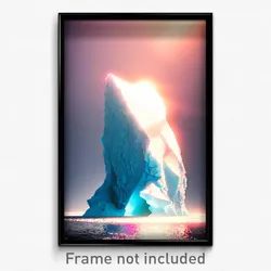 Pixel Art Poster - Crazy Iceberg (8 Bit Psychedelic Trippy Video Game Print)
