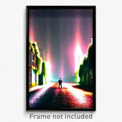 Pixel Art Poster - Wiry Lane (8 Bit Psychedelic Trippy Weird Video Game Print)