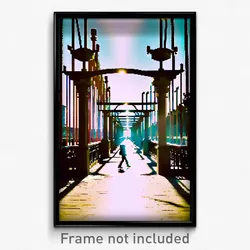 Pixel Art Poster - Unusual Promenade (8 Bit Psychedelic Trippy Video Game Print)