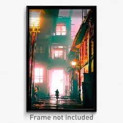 Pixel Art Poster - Fabulous Slum (8 Bit Psychedelic Trippy Video Game Print)