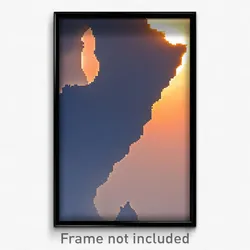 Pixel Art Poster - Ample Fissure (8 Bit Psychedelic Trippy Video Game Print)