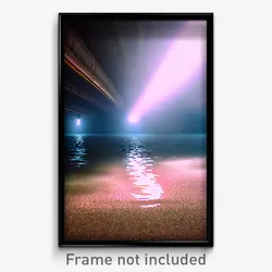 Pixel Art Poster - Underground Seascape (8 Bit Psychedelic Video Game Print)