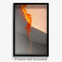 Pixel Art Poster - Orange Crack (8 Bit Psychedelic Trippy Video Game Print)