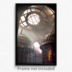 Pixel Art Poster - Creepy Dome (8 Bit Psychedelic Trippy Weird Video Game Print)