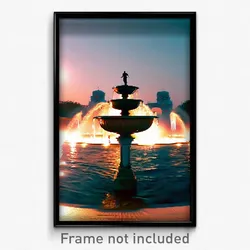 Pixel Art Poster - Tremendous Fountain (8 Bit Psychedelic Video Game Print)