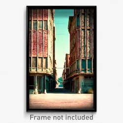 Pixel Art Poster - Aged Boulevard (8 Bit Psychedelic Trippy Video Game Print)