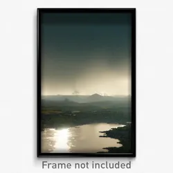 Pixel Art Poster - Murky Landscape (8 Bit Psychedelic Trippy Video Game Print)