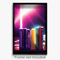 Pixel Art Poster - Cool Book (8 Bit Psychedelic Trippy Weird Video Game Print)
