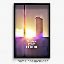 Pixel Art Poster - Sunny Claim (8 Bit Psychedelic Trippy Weird Video Game Print)