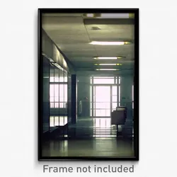 Pixel Art Poster - Dreary Hospital (8 Bit Psychedelic Trippy Video Game Print)