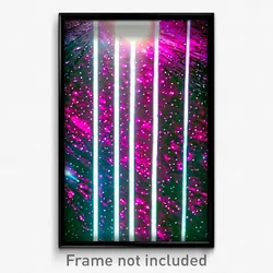 Pixel Art Poster - Velvety Hyperspace (8 Bit Psychedelic Video Game Print)