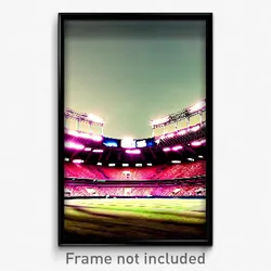 Pixel Art Poster - Warped Stadium (8 Bit Psychedelic Trippy Video Game Print)