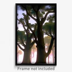Pixel Art Poster - Classic Trees (8 Bit Psychedelic Trippy Video Game Print)