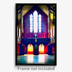 Pixel Art Poster - Musty Synagogue (8 Bit Psychedelic Trippy Video Game Print)