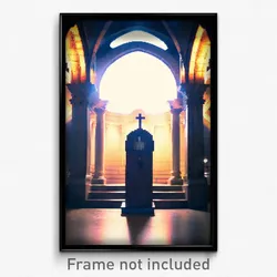 Pixel Art Poster - Tremendous Crypt (8 Bit Psychedelic Trippy Video Game Print)
