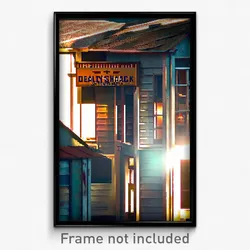 Pixel Art Poster - Deadly Shack Tenement (8 Bit Psychedelic Video Game Print)