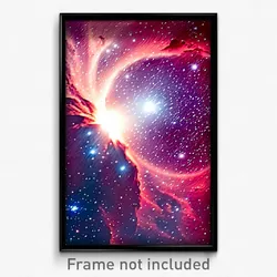 Pixel Art Poster - Noted Nebula (8 Bit Psychedelic Trippy Video Game Print)