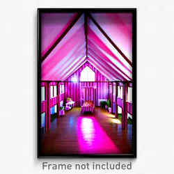 Pixel Art Poster - Rosy Attic (8 Bit Psychedelic Trippy Weird Video Game Print)