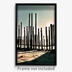 Pixel Art Poster - Deserted Pallisade (8 Bit Psychedelic Video Game Print)