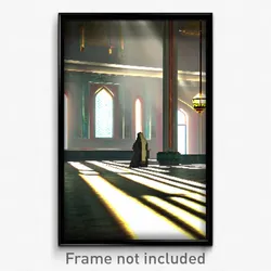 Pixel Art Poster - Lonely Mosque (8 Bit Psychedelic Trippy Video Game Print)