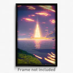 Pixel Art Poster - Mushy Bay (8 Bit Psychedelic Trippy Weird Video Game Print)