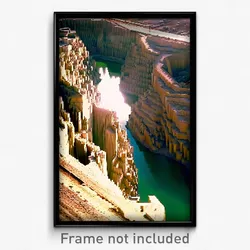 Pixel Art Poster - Showy Quarry (8 Bit Psychedelic Trippy Video Game Print)