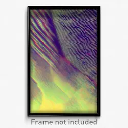 Pixel Art Poster - Wire Frame Glitchy Flood (8 Bit Psychedelic Video Game Print)